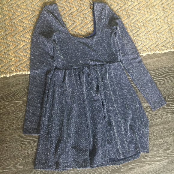 Free People | Midnight Sparkly Long Sleeve Dress (M) - Picture 5 of 5